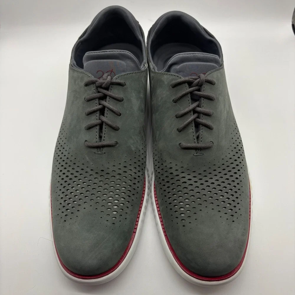 Cole Haan 2.Zerogrand Laser Wingtip Oxford Grey Nubuck Mens 11 M